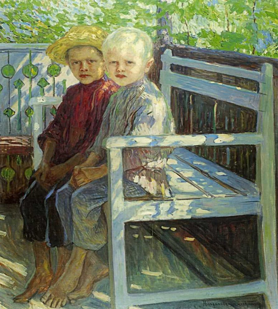 two children